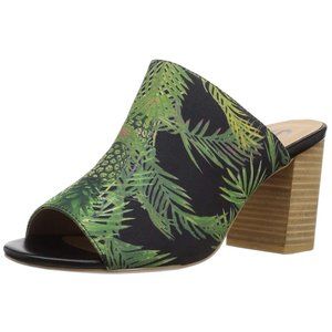 Sbicca Panorama Heeled Sandal Palm Print Size 9